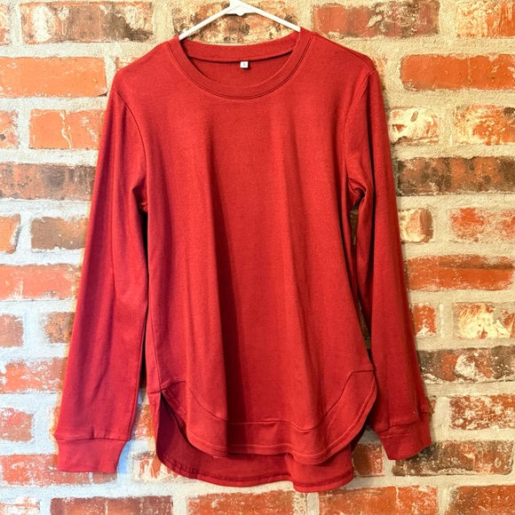 Women's Red Long Sleeve Top - Picture 1 of 6